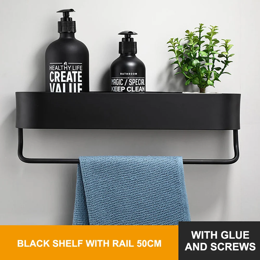 Kitchen Wall Shelves Bathroom Shelf Rack Bath Towel Holder Black Shower Storage Basket Kitchen Organizer Bathroom Accessories
Kitchen Wall Shelves Bathroom Shelf Rack Bath Towel Holder Black Shower Storage Basket Kitchen Organizer Bathroom Accessories