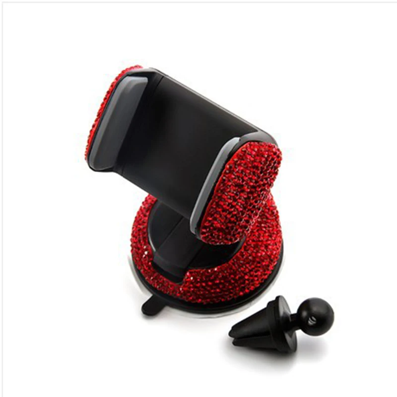 Siben women's diamond inlaid suction cup creative car holder mobile phone holder for car 
Siben women's diamond inlaid suction cup creative car holder mobile phone holder for car