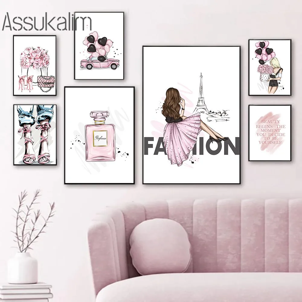 Fashion Poster Perfume Bottle Wall Painting Pretty Girl Canvas Art Print Flower Posters Nordic Wall Pictures For Girl Room Decor
Fashion Poster Perfume Bottle Wall Painting Pretty Girl Canvas Art Print Flower Posters Nordic Wall Pictures For Girl Room Decor