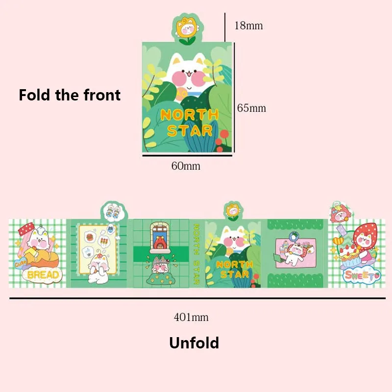 1 pack Daily Plan Cute Cartoon Sticky Foldable Sticky Notes Memo Student Notebook Scrapbook School Stationery Office Supplies
1 pack Daily Plan Cute Cartoon Sticky Foldable Sticky Notes Memo Student Notebook Scrapbook School Stationery Office Supplies