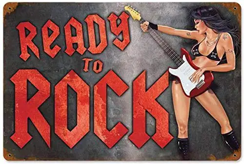 Vintage Metal Sign Tin Sign Pin Up Girl Rock N Roll Guitar Music Home Bar Kitchen Restaurant Wall Decor Sign 12X8Inch
Vintage Metal Sign Tin Sign Pin Up Girl Rock N Roll Guitar Music Home Bar Kitchen Restaurant Wall Decor Sign 12X8Inch