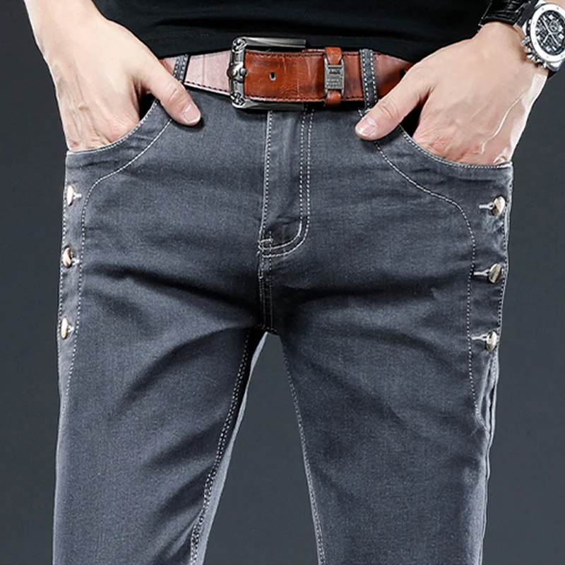 Men's Dark Gray Stretch Denim Pencil Jeans 2021 Autumn Classic Vintage Male Trousers Business Casual Pantalon Homme Streetwear
Men's Dark Gray Stretch Denim Pencil Jeans 2021 Autumn Classic Vintage Male Trousers Business Casual Pantalon Homme Streetwear