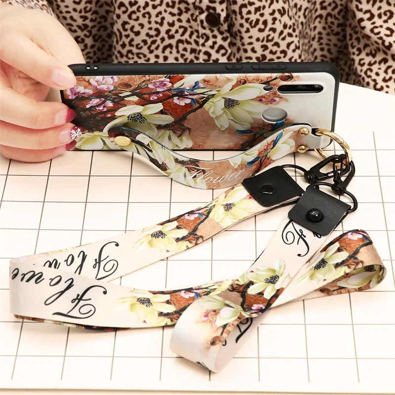 Чехол для телефона с ремешком на запястье Xiaomi Mi Note 10 CC9 CC9e A1 A2 9 SE Pocophone F1 Redmi 8 7 6 5 8T S2