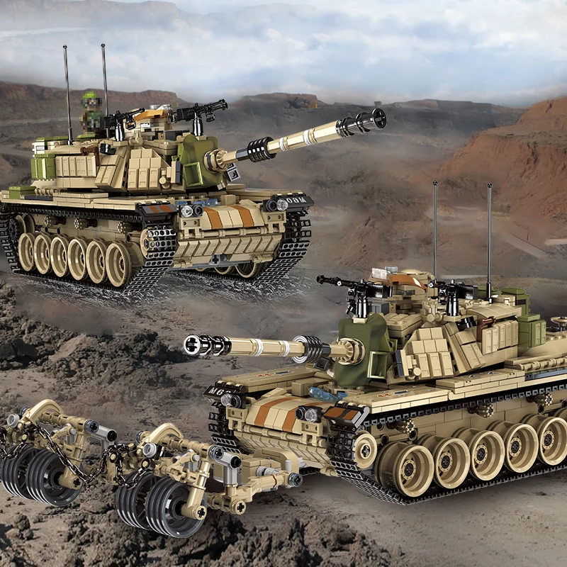 Military War M60 Patton Main Battle Tank Magach Model Bricks Building Blocks Toys for Children Kids Boys Gifts 1753Pcs
Military War M60 Patton Main Battle Tank Magach Model Bricks Building Blocks Toys for Children Kids Boys Gifts 1753Pcs
