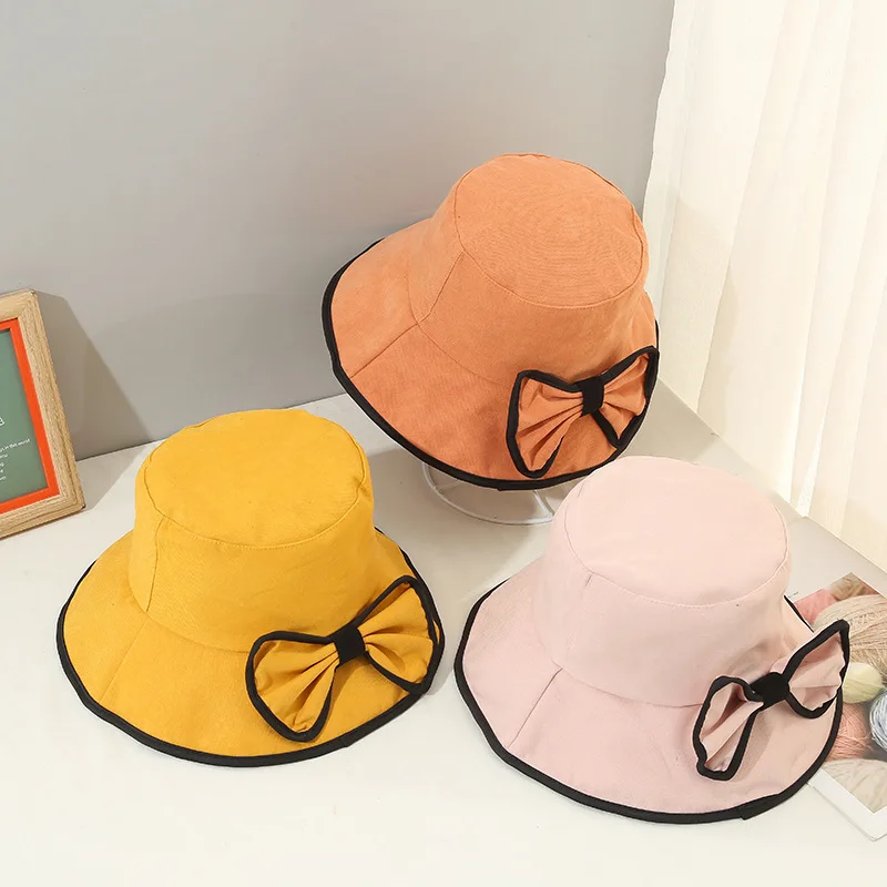 Spring and Autumn Women's Bucket Hat Bowknot Double Layer Hat Solid Color Outdoor Fisherman Hat Casual Basin Hat
Spring and Autumn Women's Bucket Hat Bowknot Double Layer Hat Solid Color Outdoor Fisherman Hat Casual Basin Hat