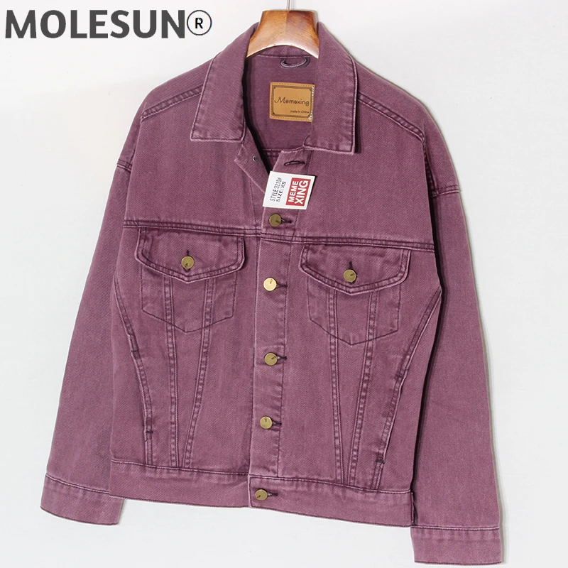 Streetwear Single Breasted Purple denim jacket women 2021 autumn loose bf Korean jeans jackets Modis chaqueta mujer veste femme
Streetwear Single Breasted Purple denim jacket women 2021 autumn loose bf Korean jeans jackets Modis chaqueta mujer veste femme
