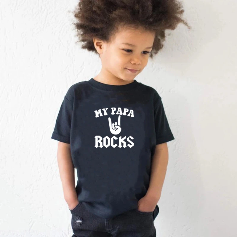 My Papa Rocks Printed Kids Girls T-shirts Summer Short Sleeve Tops Fashion Boys Tees Casual Toddler Tshirts Children Clothes
My Papa Rocks Printed Kids Girls T-shirts Summer Short Sleeve Tops Fashion Boys Tees Casual Toddler Tshirts Children Clothes
