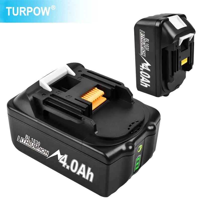 Turpow BL1830 Rechargeable Battery Li-ion 18 V 4000mAh for Makita 18V Battery BL1840 BL1850 BL1860 BL1860B
Turpow BL1830 Rechargeable Battery Li-ion 18 V 4000mAh for Makita 18V Battery BL1840 BL1850 BL1860 BL1860B