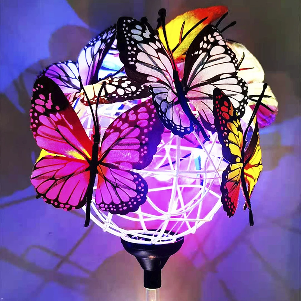 LED New Solar Lawn Lamp With Simulation Butterfly Stake Lights Waterproof Grade Garden Aisle Outdoor Decoration Solar Light 
LED New Solar Lawn Lamp With Simulation Butterfly Stake Lights Waterproof Grade Garden Aisle Outdoor Decoration Solar Light