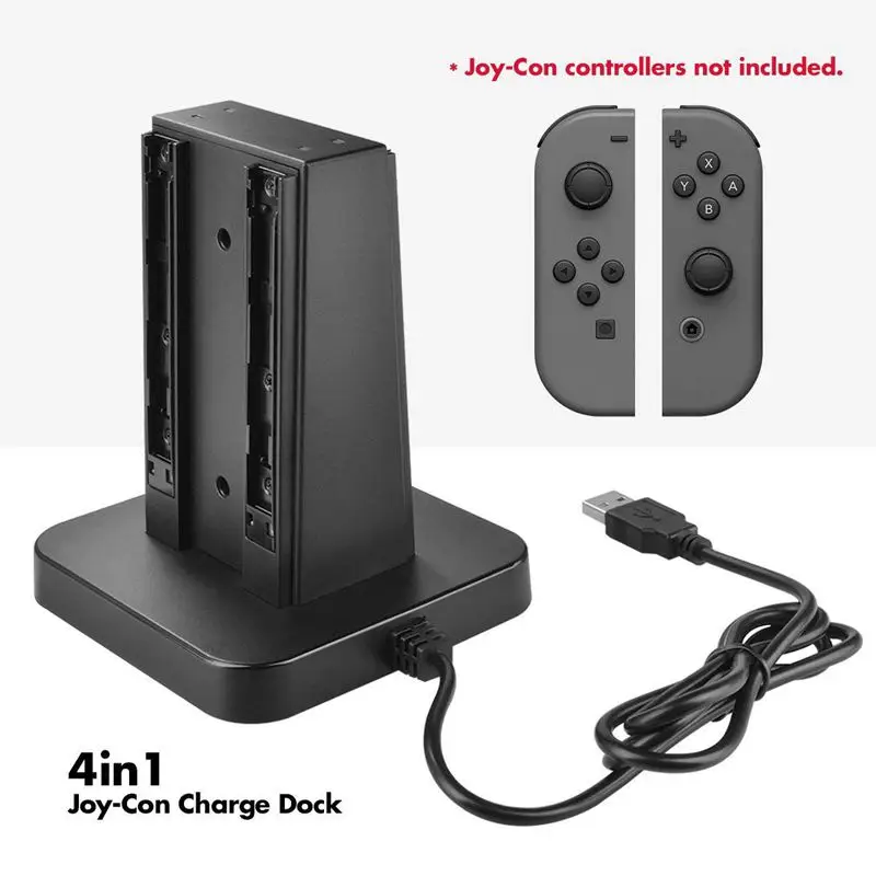 4 in 1 USB Charger Station for Nintendo Switch Joy-con Charging Dock with LED Indicator | Электроника