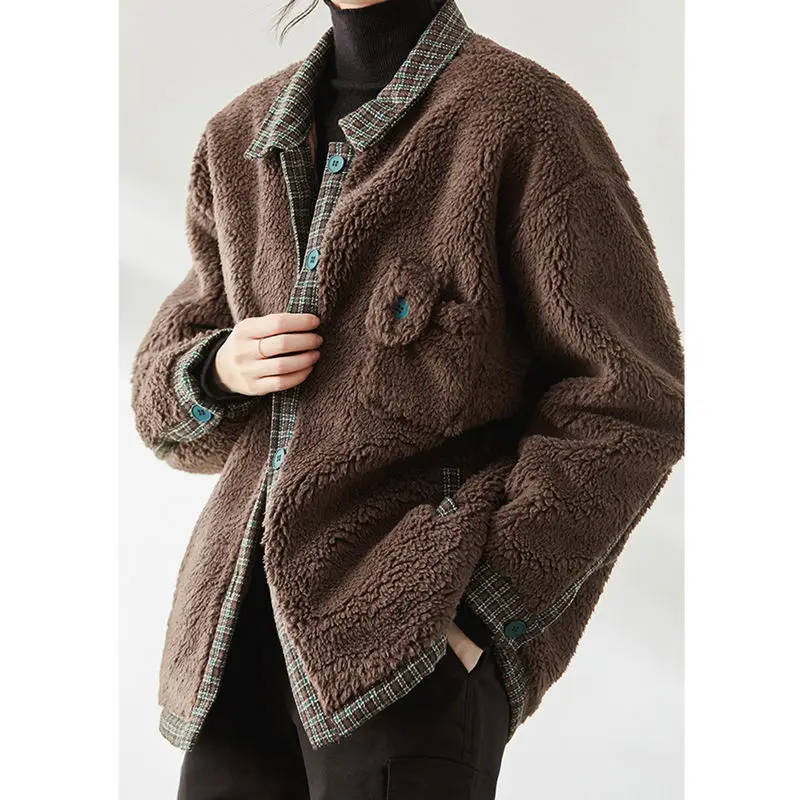 Women Full Sleeve Jacker Autumn And Winter Artificial Lamb Wool Thicken Outwear Causal Style Overcoats
Women Full Sleeve Jacker Autumn And Winter Artificial Lamb Wool Thicken Outwear Causal Style Overcoats