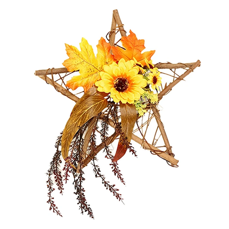 Artificial Sunflower Wreath Five-Pointed Star Wreath for Front Door Wall Window Wedding Party Farmhouse Home Decor
Artificial Sunflower Wreath Five-Pointed Star Wreath for Front Door Wall Window Wedding Party Farmhouse Home Decor