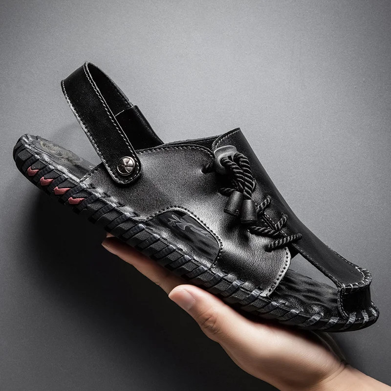 Beach Sandals Men's Sandals Leather For Men Mens Outdoor Waterproof Roman Man Hole Sport Summer Korean Slide Sandal
Beach Sandals Men's Sandals Leather For Men Mens Outdoor Waterproof Roman Man Hole Sport Summer Korean Slide Sandal