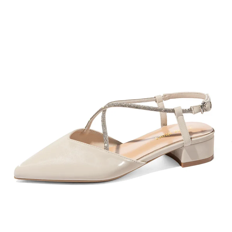 Buckle Strap Low Sandals Woman Leather 2021 Summer Block Heels Shoes Closed Toe Suit Female Beige Med Low-heeled Chunky New Outs
Buckle Strap Low Sandals Woman Leather 2021 Summer Block Heels Shoes Closed Toe Suit Female Beige Med Low-heeled Chunky New Outs