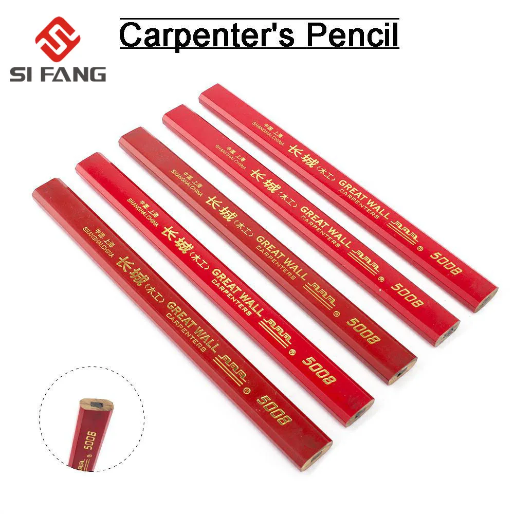 175x15mm Carpenters Pencils Red/Black Lead For DIY Builders Joiners Woodworking Thick Core Pencil Stationery For Hands Tools
175x15mm Carpenters Pencils Red/Black Lead For DIY Builders Joiners Woodworking Thick Core Pencil Stationery For Hands Tools