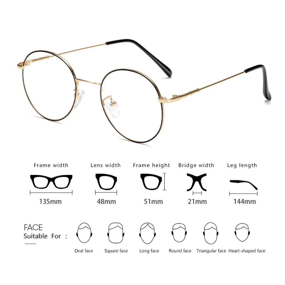 2021 Fashion Anti Blue Light Computer Glasses Ultralight Retro Round Frame Metal UV 400 Eyeglasses Goggles Eyewear Accessories
2021 Fashion Anti Blue Light Computer Glasses Ultralight Retro Round Frame Metal UV 400 Eyeglasses Goggles Eyewear Accessories