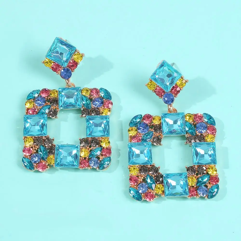 Women Geometric Square Multicolor Rhinestone Eardrop Statement Stud Earrings Gift
Women Geometric Square Multicolor Rhinestone Eardrop Statement Stud Earrings Gift