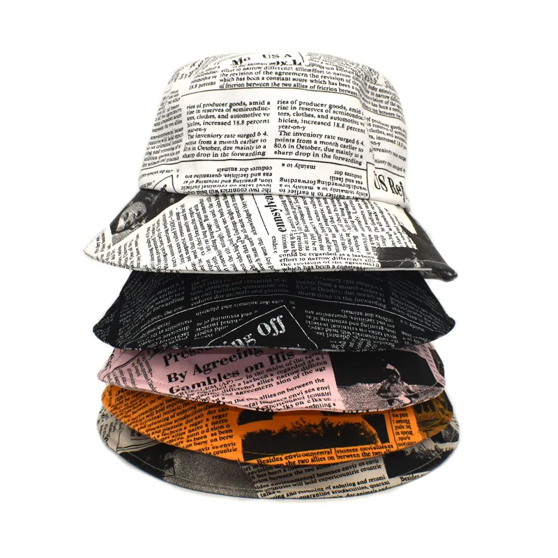2022 New fisherman hat newspaper pattern basin hat unisex fashion all-match sunscreen hat 
2022 New fisherman hat newspaper pattern basin hat unisex fashion all-match sunscreen hat