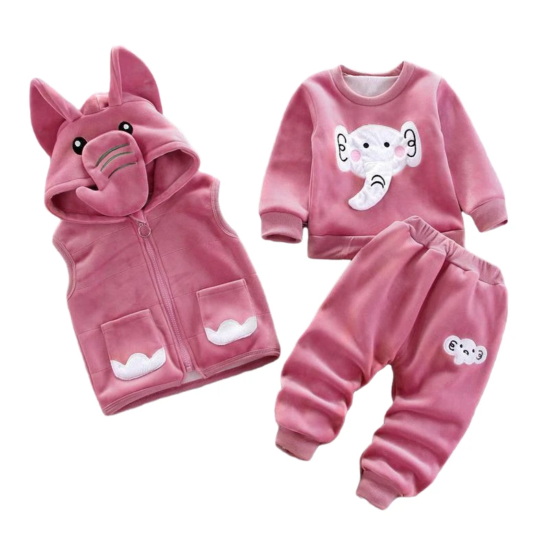 Autumn Winter Children Boy Girl Clothes Soft Cotton Thick Warm Baby Hooded Vest Jacket Pants Set Cartoon Animal 2/3Pcs Kids Suit
Autumn Winter Children Boy Girl Clothes Soft Cotton Thick Warm Baby Hooded Vest Jacket Pants Set Cartoon Animal 2/3Pcs Kids Suit