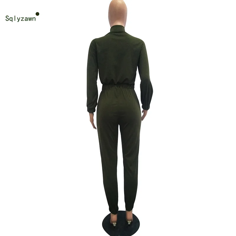 Autumn Long Sleeve Buckle Bandage Zipper Cargo Jumpsuit Women Green Cargo Romper 2019 Female Streetwear Fashion Bodycon Overall
Autumn Long Sleeve Buckle Bandage Zipper Cargo Jumpsuit Women Green Cargo Romper 2019 Female Streetwear Fashion Bodycon Overall