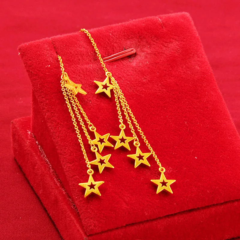 Tassel Long Star Dangle Earrings Yellow Gold Filled Sexy Fashion Women Jewelry Gift
Tassel Long Star Dangle Earrings Yellow Gold Filled Sexy Fashion Women Jewelry Gift