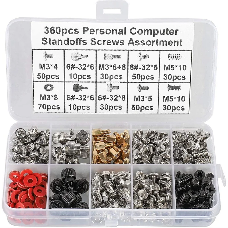 360PCS Personal Computer Screw,Pc Case Screws,Motherboard Standoffs for Hard Drive Pc Case Motherboard Fan Power Graphic
360PCS Personal Computer Screw,Pc Case Screws,Motherboard Standoffs for Hard Drive Pc Case Motherboard Fan Power Graphic