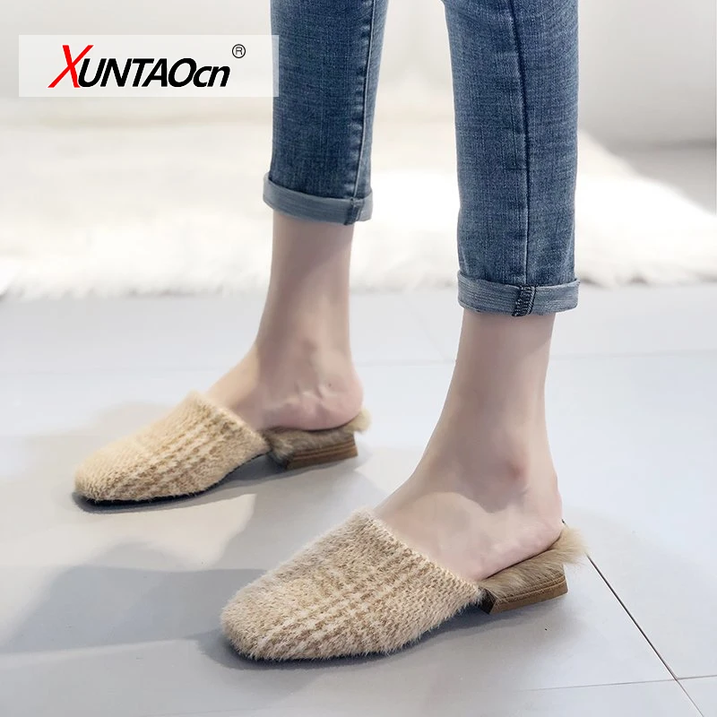 Hair slippers fashion 2019 autumn and winter new net red casual Baotou lazy half-drag thick heel women's shoes
Hair slippers fashion 2019 autumn and winter new net red casual Baotou lazy half-drag thick heel women's shoes