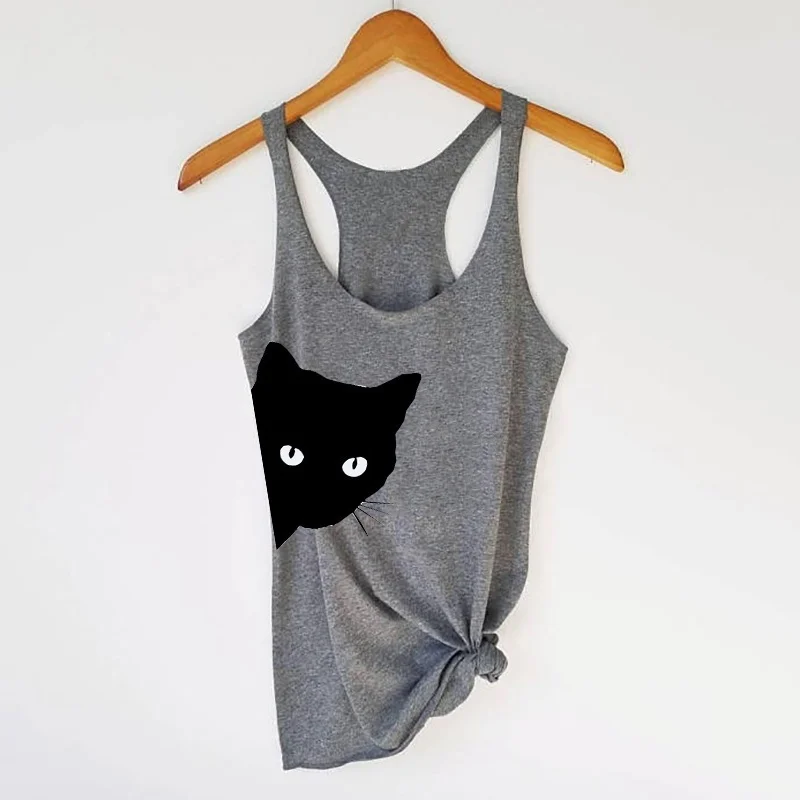 S-3XL Summer Ladies Best Sister Tees Cute Cat Printed White Couple Shirts Women Tank Vest Plus Size Tops Sports Wear Clothings
S-3XL Summer Ladies Best Sister Tees Cute Cat Printed White Couple Shirts Women Tank Vest Plus Size Tops Sports Wear Clothings