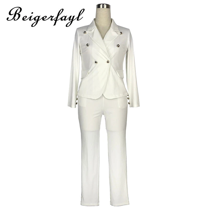Beigerfayl женская одежда 2019 НОВЫЕ шикарные офисные женские костюмы черные белые два