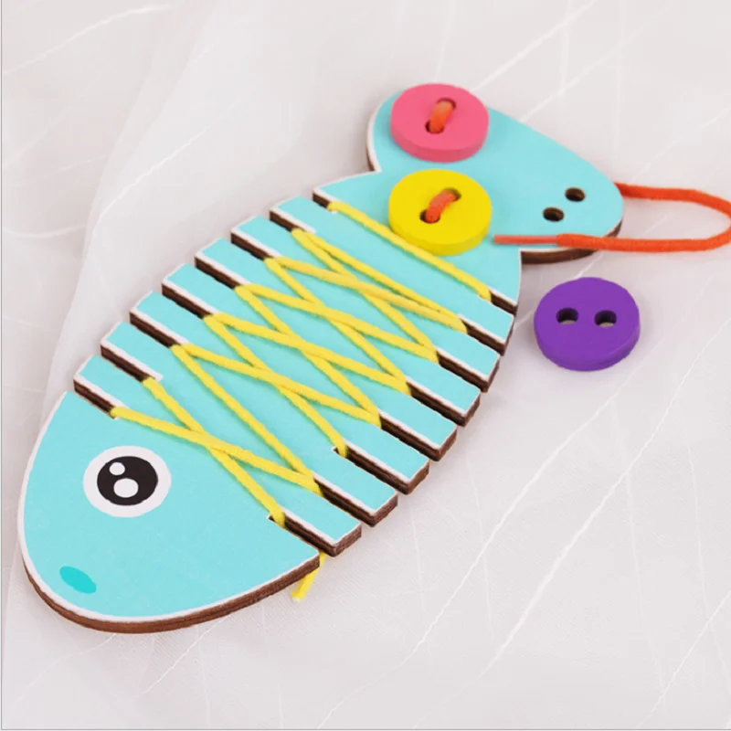 Small fish beaded stringing game, early childhood education kindergarten wear and weave handmade hand-eye coordination toy
Small fish beaded stringing game, early childhood education kindergarten wear and weave handmade hand-eye coordination toy