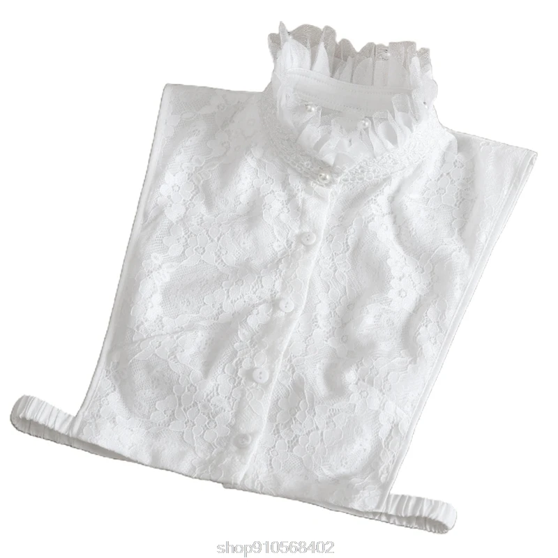 Women Imtation Pearl Beading Ruffled Stand Fake Collar Button Floral Lace Detachable Half Top Blouse N25 20 Dropshipping
Women Imtation Pearl Beading Ruffled Stand Fake Collar Button Floral Lace Detachable Half Top Blouse N25 20 Dropshipping