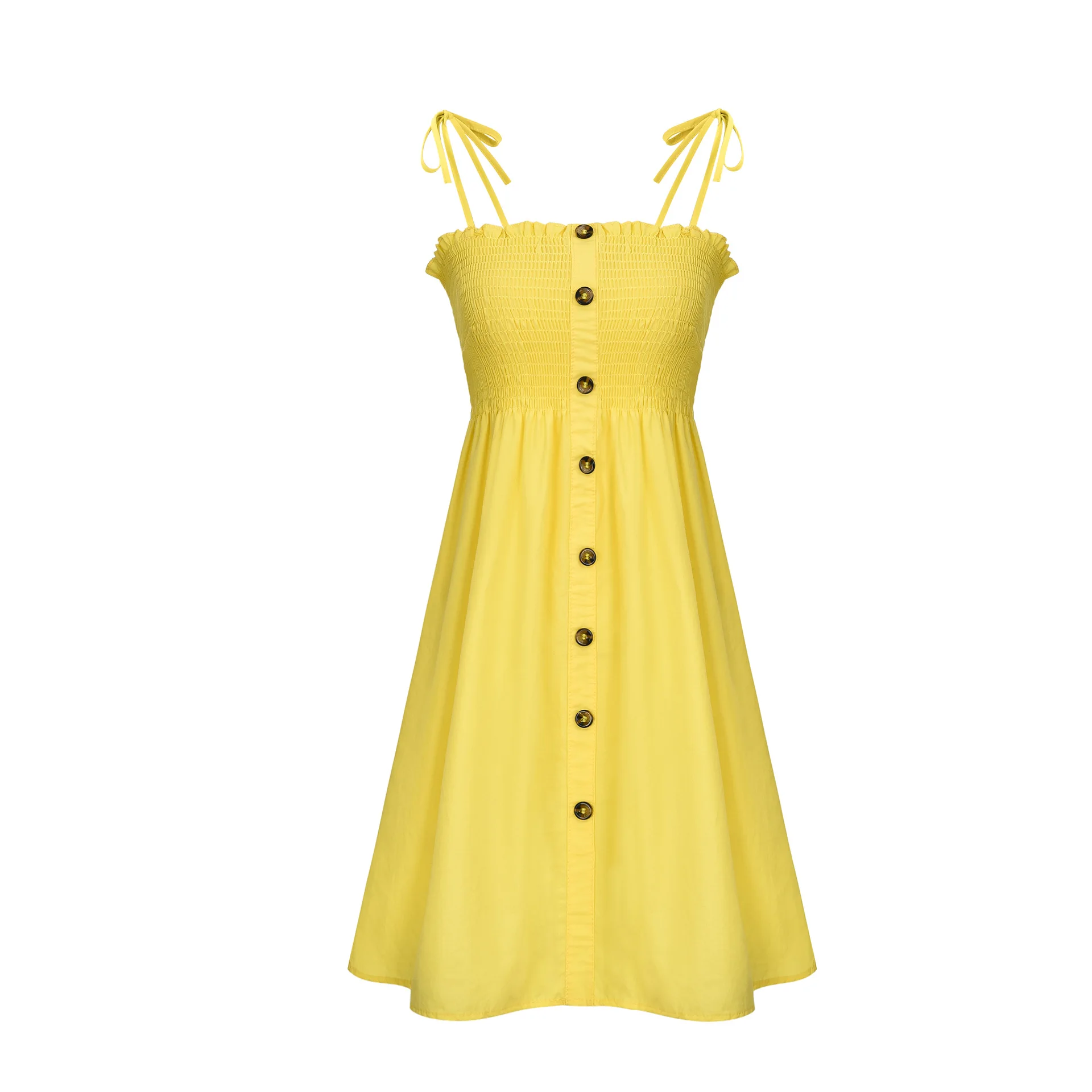 Women's Dress Summer Solid Color Single Row Buttons Sexy Sling Dress Wrapped Chest A-Line Dress Sweet And Cute High Waist Dress
Women's Dress Summer Solid Color Single Row Buttons Sexy Sling Dress Wrapped Chest A-Line Dress Sweet And Cute High Waist Dress