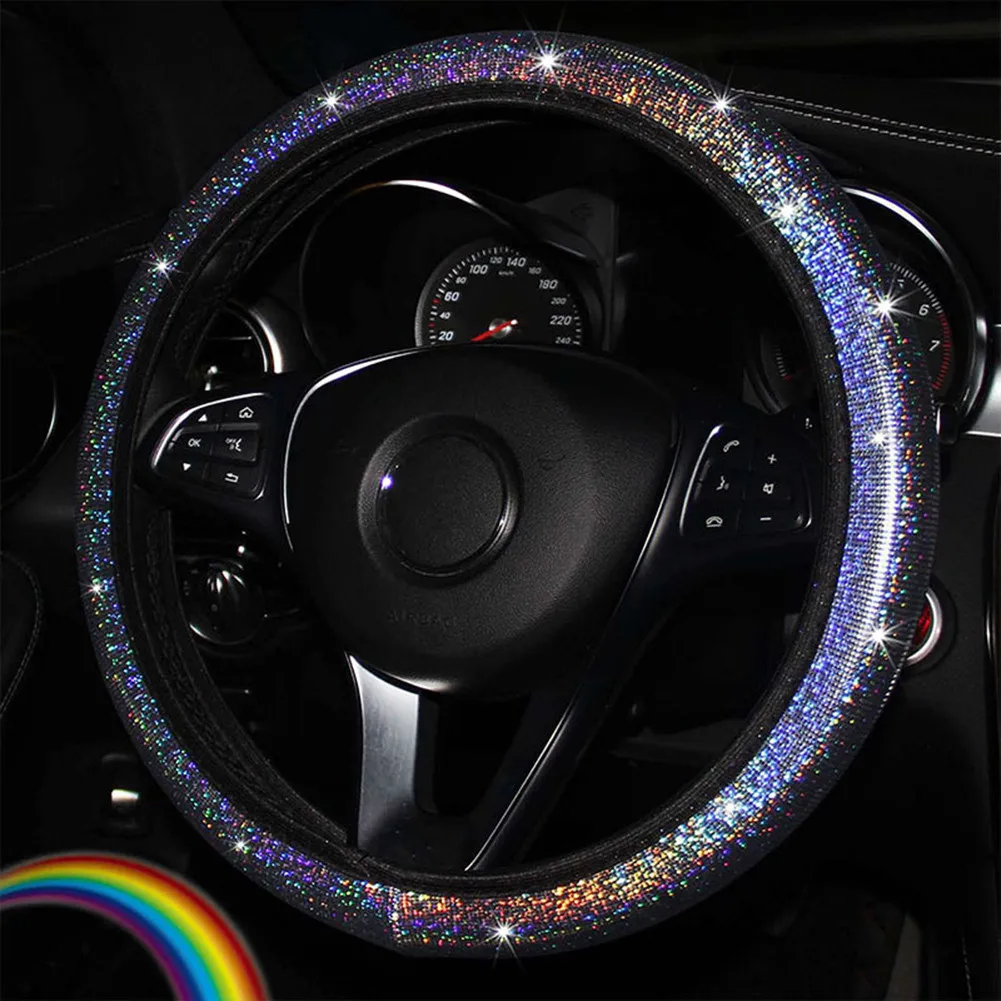 Universal Steering Wheel Cover Accessories Elastic FOR 38-37CM Leather