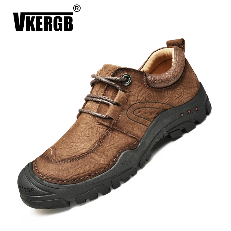VKERGB New Men'S Casual Cow Leather Shoes Classic Outdoor Sports Autumn Comfortable Hiking Shoes Wear-Resistant Work Shoes Black
VKERGB New Men'S Casual Cow Leather Shoes Classic Outdoor Sports Autumn Comfortable Hiking Shoes Wear-Resistant Work Shoes Black