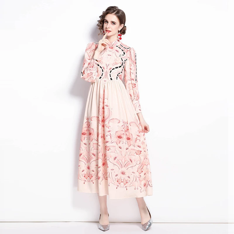 2021 Newest Summer Fashion Runway Maxi Dress Vestidos De Mujer Robe Femme Vintage Floral Print Long Sleeve Elgant Party Dresses
2021 Newest Summer Fashion Runway Maxi Dress Vestidos De Mujer Robe Femme Vintage Floral Print Long Sleeve Elgant Party Dresses