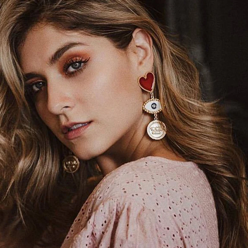 LIMARIO Trendy Love Heart Shape Evil Eye Drop Earrings For Women Vintage Statement Crystal Dangle Earring Jewelry Gift
LIMARIO Trendy Love Heart Shape Evil Eye Drop Earrings For Women Vintage Statement Crystal Dangle Earring Jewelry Gift