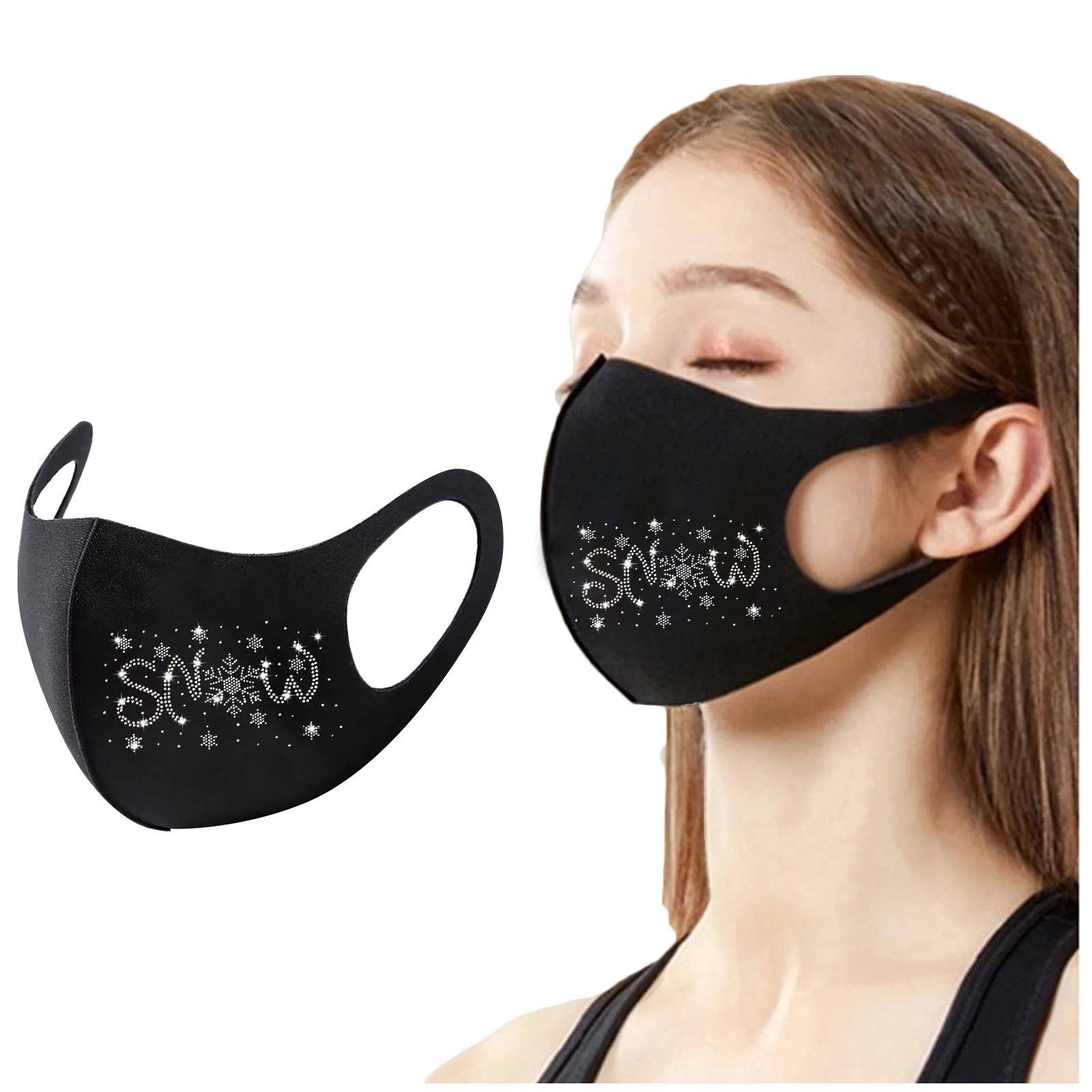 Merry Christmas Print Mask Black Cotton Ice Silk Rhinestone Anti Dust Outdoor Mouth Masks Adult Fashion Winter Breathable Masque
Merry Christmas Print Mask Black Cotton Ice Silk Rhinestone Anti Dust Outdoor Mouth Masks Adult Fashion Winter Breathable Masque