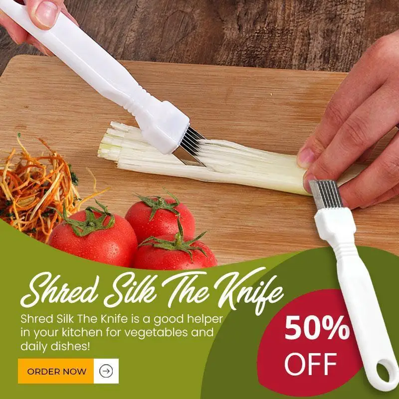 Shred Silk The Knife Kitchen Cutting Onion Chopped Green Onion Knife Cutting Artifact Garlic Sprout Shredded Cutter Vegetable To
Shred Silk The Knife Kitchen Cutting Onion Chopped Green Onion Knife Cutting Artifact Garlic Sprout Shredded Cutter Vegetable To