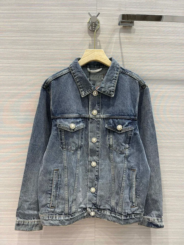 Luxury Brand Denim Jackets for Women Top Quality 3D Cut Lapel Big Pocket Denim Coats Fashion Slim Denim Jackets Lady Winter 2021
Luxury Brand Denim Jackets for Women Top Quality 3D Cut Lapel Big Pocket Denim Coats Fashion Slim Denim Jackets Lady Winter 2021