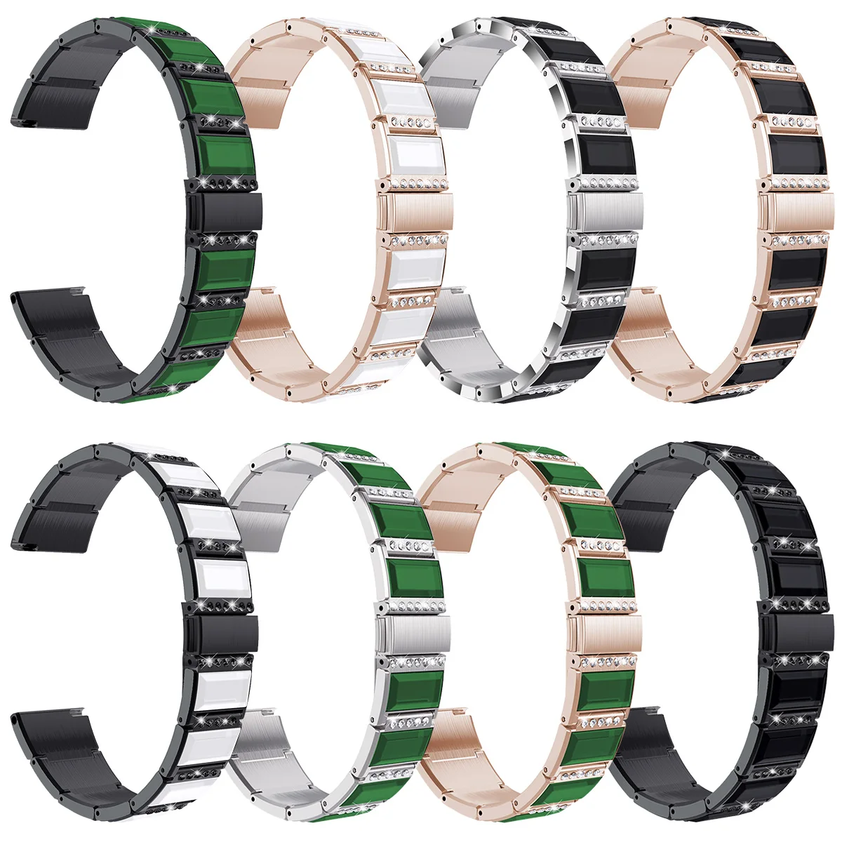 Браслет женский со стразами, браслет из нержавеющей стали и стекла для Samsung Galaxy Watch 3 Band 45 мм Huawei 3/Pro GT 2 46 мм, 22 мм 
Браслет женский со стразами, браслет из нержавеющей стали и стекла для Samsung Galaxy Watch 3 Band 45 мм Huawei 3/Pro GT 2 46 мм, 22 мм