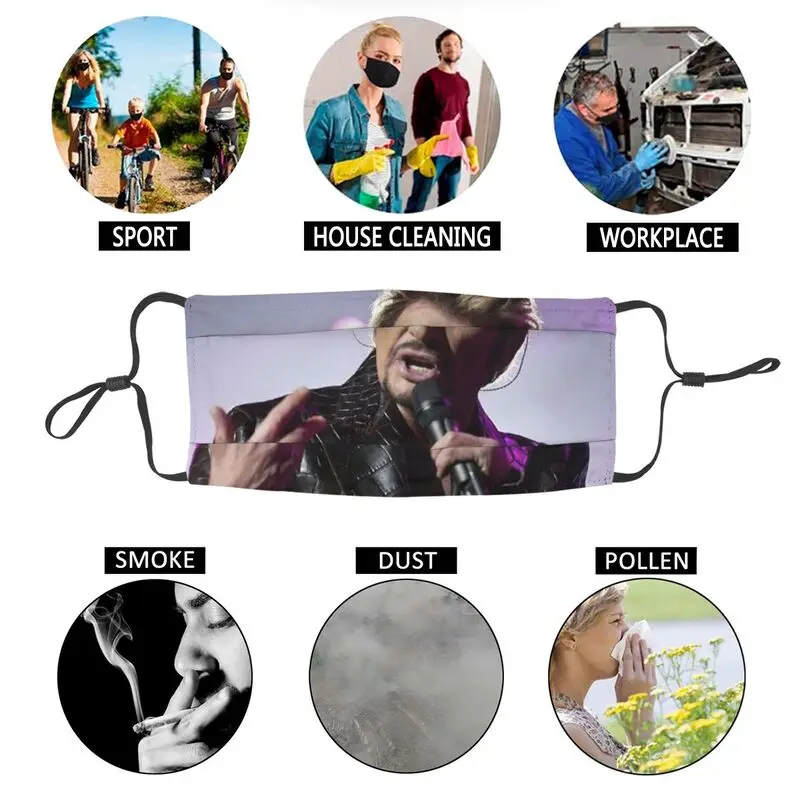 Johnny Hallyday Reusable Face Mask Unisex Adult French Singer Rock Dustproof Protection Cover Respirator Mouth Muffle 
Johnny Hallyday Reusable Face Mask Unisex Adult French Singer Rock Dustproof Protection Cover Respirator Mouth Muffle