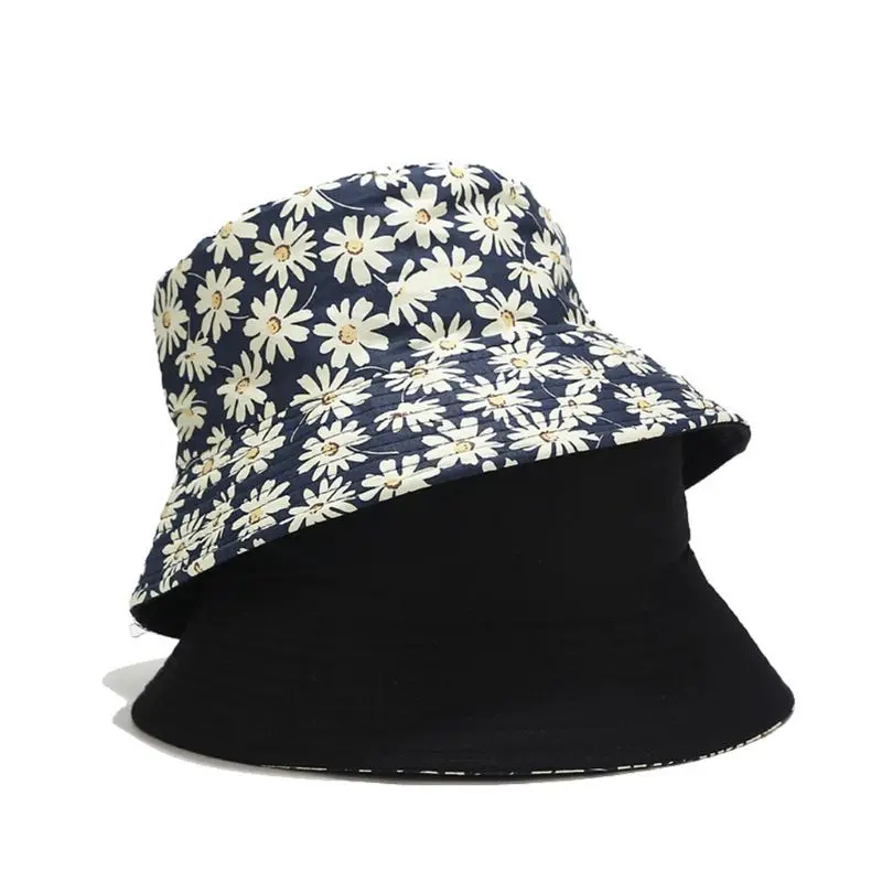 Women Summer Cotton/Canvas Bucket Hat Reversible Daisy Floral Printed Double Sided Wear Sunscreen Hip Hop Fisherman Cap
Women Summer Cotton/Canvas Bucket Hat Reversible Daisy Floral Printed Double Sided Wear Sunscreen Hip Hop Fisherman Cap