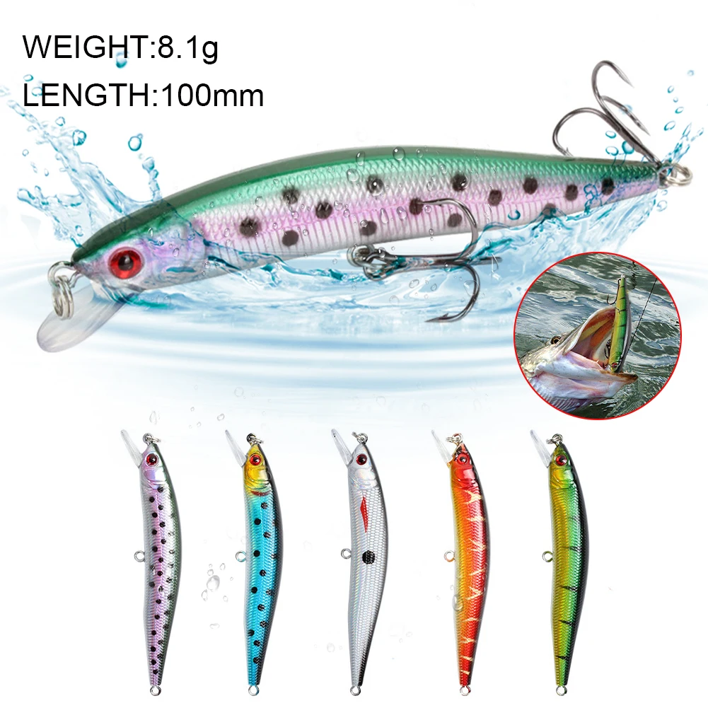 Minnow Fishing Lure 100mm 8g Mini Artificial Hard Bait Sinking Crankbait Wobblers Carp Perch Trout Fishing Tackle Accessories
Minnow Fishing Lure 100mm 8g Mini Artificial Hard Bait Sinking Crankbait Wobblers Carp Perch Trout Fishing Tackle Accessories