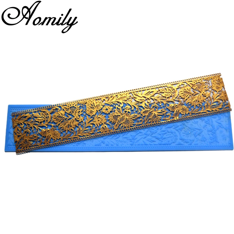 Aomily Noble Flower Lace Silicone Mold Wedding Cake Border Decoration Tool Fondant Cake 3D Mold Food Grade Mat Mould Baking Mold
Aomily Noble Flower Lace Silicone Mold Wedding Cake Border Decoration Tool Fondant Cake 3D Mold Food Grade Mat Mould Baking Mold