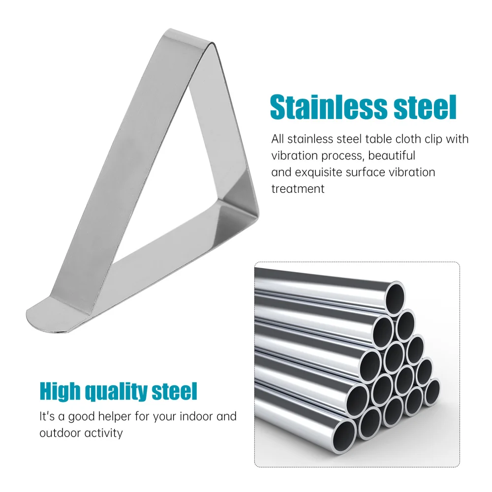 12pcs Thickened Stainless Steel Tablecloth Clips Antiskid Table Cover Fixing Clip
12pcs Thickened Stainless Steel Tablecloth Clips Antiskid Table Cover Fixing Clip