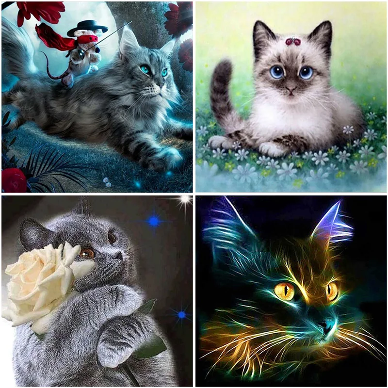 Full Round Square Drill Diamond Painting Cross Stitch Cat 5D Diamond Mosaic Art Diamond Embroidery Animal Rhinestone Picture
Full Round Square Drill Diamond Painting Cross Stitch Cat 5D Diamond Mosaic Art Diamond Embroidery Animal Rhinestone Picture