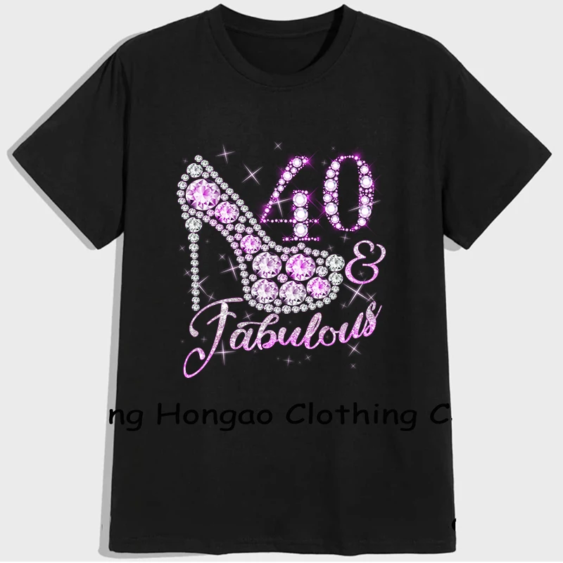 Wholesale High Quality Fabulous & 40 Sparkly Shiny Heel 40 Th Birthday Women's T-Shirt Graphic Custom Printing Design
Wholesale High Quality Fabulous & 40 Sparkly Shiny Heel 40 Th Birthday Women's T-Shirt Graphic Custom Printing Design