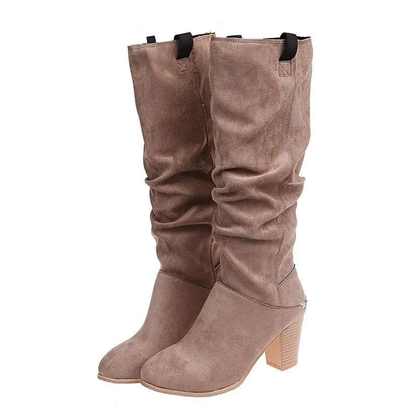 2021 Autumn And Winter Women's Boots Fashion Fold Design Faux Suede Knee-length Comfortable Loose High Heels Women's Boots
2021 Autumn And Winter Women's Boots Fashion Fold Design Faux Suede Knee-length Comfortable Loose High Heels Women's Boots