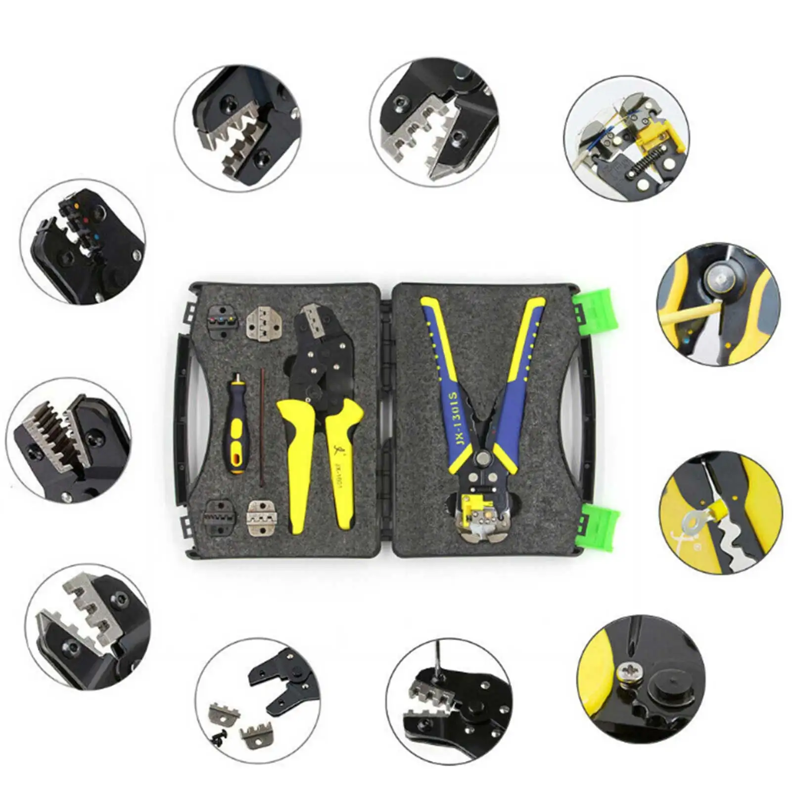 Wire Stripper Self-adjusting Cable Cutter Crimper Automatic Wire Stripping Tool Cutting Pliers Tool for Industry Wire Stripper
Wire Stripper Self-adjusting Cable Cutter Crimper Automatic Wire Stripping Tool Cutting Pliers Tool for Industry Wire Stripper