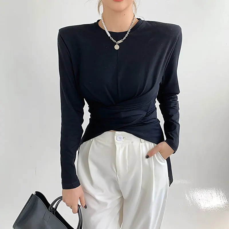 Женская футболка с круглым вырезом, длинным рукавом 
Женская футболка с круглым вырезом, длинным рукавом